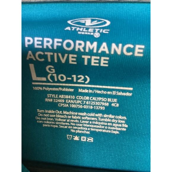 Athletic Boys Performance Active Tee Long sleeve Size large 10-12 - Picture 2 of 3